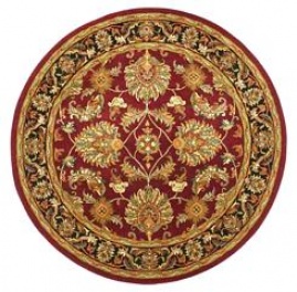 Agra - Burgundy / Black Rug : Persian Tufted Collection