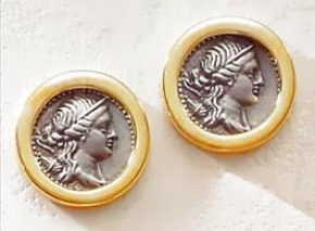 Artemis Coin Earrings - Macedonia 150 B.c.