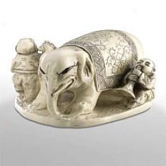 Elephant At Festival - Japanese Netsuke