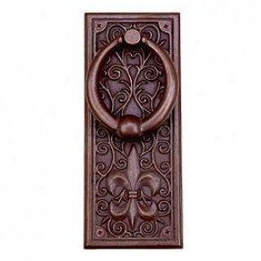 Fleur De Lis Rectangular - Doorknocker