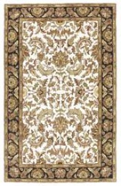 Isphan - Beige / Black Rug : Persian Tufted Collection