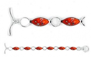 Marquize Millefiori - Murano Glass Toggle Bracelet