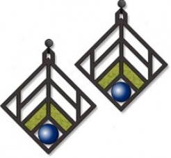 Walser House Earrings - Frank Lloyd Wright