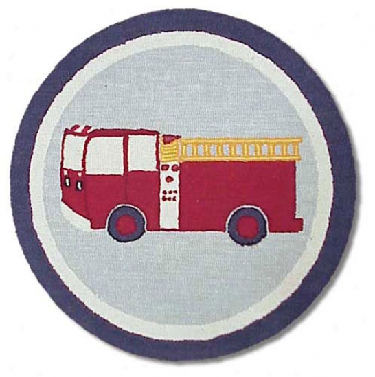 Firetruck Round Rug