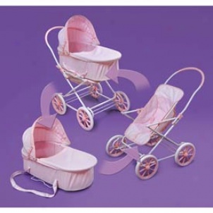 Gingham 3 In 1 Doll Strolled