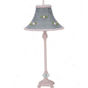 Gingham Rosebud Lamp