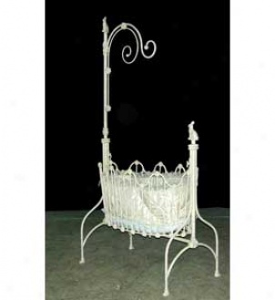 High Post Bunny Rabbit Iron Baby Cradle