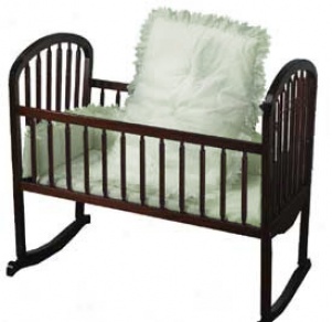 Mint Eyelet Cradle Bedding