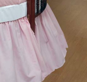 Round Crib Slld Dust Ruffles