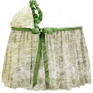 Sage Toile Bassinet Set