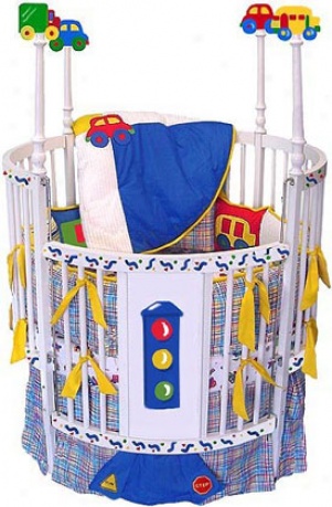Stop Light Round Crib Bedding
