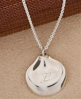 Engraved Rose Petal Necklace