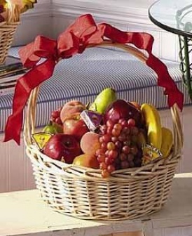 Fresh Fruit And Cheese Basket