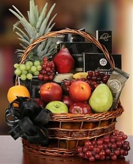 With Sympathy Fruit And Epicure Basket