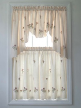 Briar Rose Tier Pair 24 X 59 Ricardo Curtains