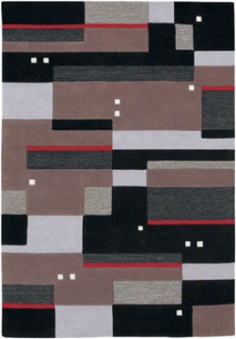 Progfessions Subdivisions-black-blue Grey ?3' X 2' Area Rug