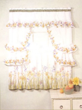 Springtime Cottage Set Complete Window Set 36 X 57 Tier Curtains Curtains