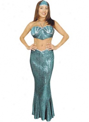 Adult 2 Piecd Mermaid Costume