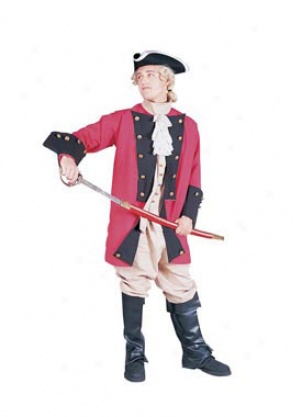 Adult Red Colonial Captain Costume