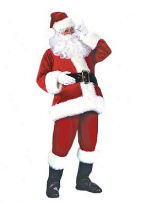 Adult Plus Velour Santa Suit
