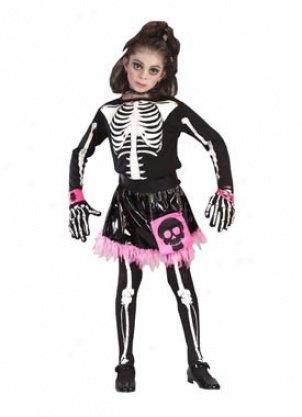 Child Punk Skeleton Girl Costume