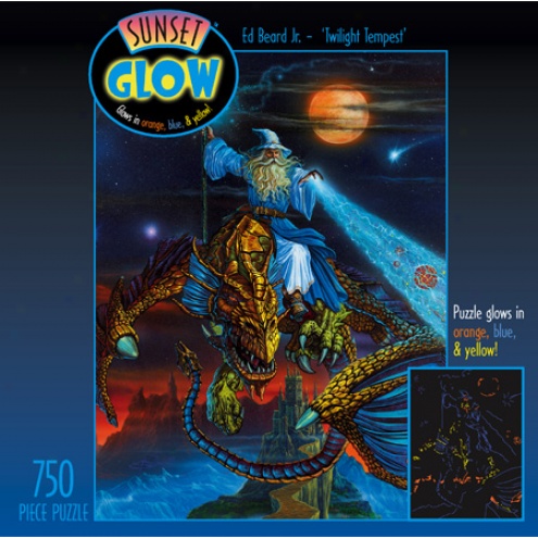Ed Beard Jr. Twilight Tempest Sunset Glow Jigsaw Puzzle 750pc