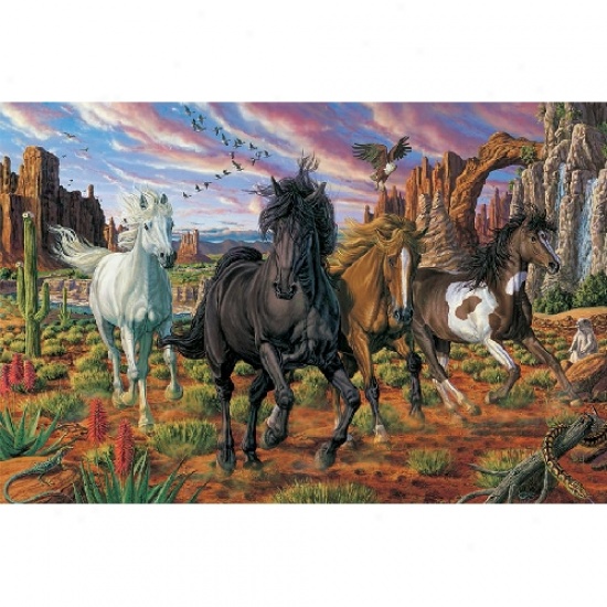 Horses In The Gorge Jigsaw Puzzle 3000pc