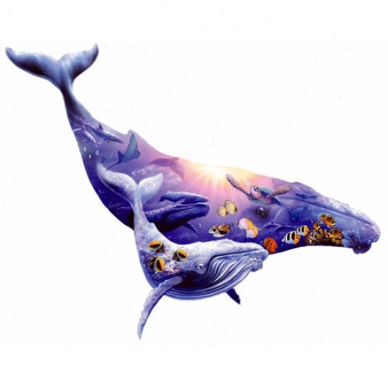 Humpback Whale Shaped Jigsaw Puzzle