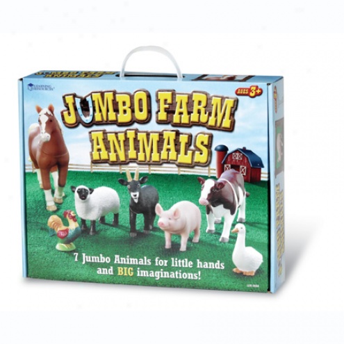 Jumbo Farm Animals, Set Of 7
