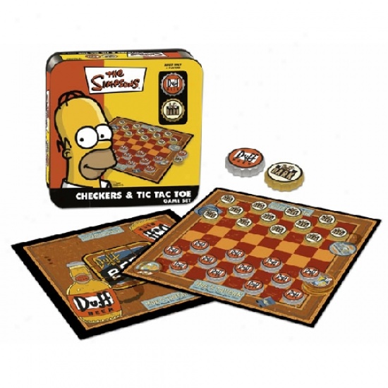 Simpsons Checkers & Tictacoe Game In A Time