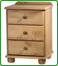 3 Drawer Bedside Unit