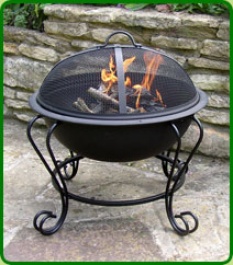 Bllack Case-harden Firebowl 46cm