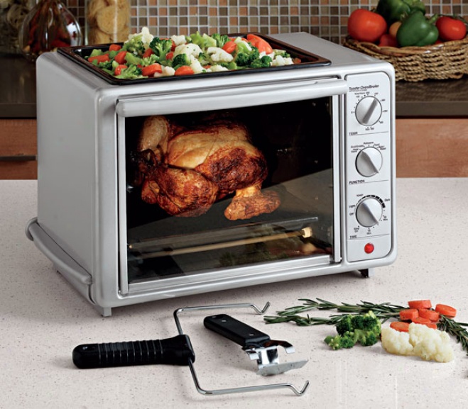5-in1 Compact Oven With Built-in Grill On Top