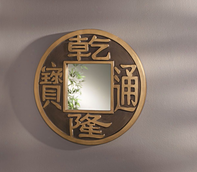 Asian Coin Wall Plaque/accent Mirror