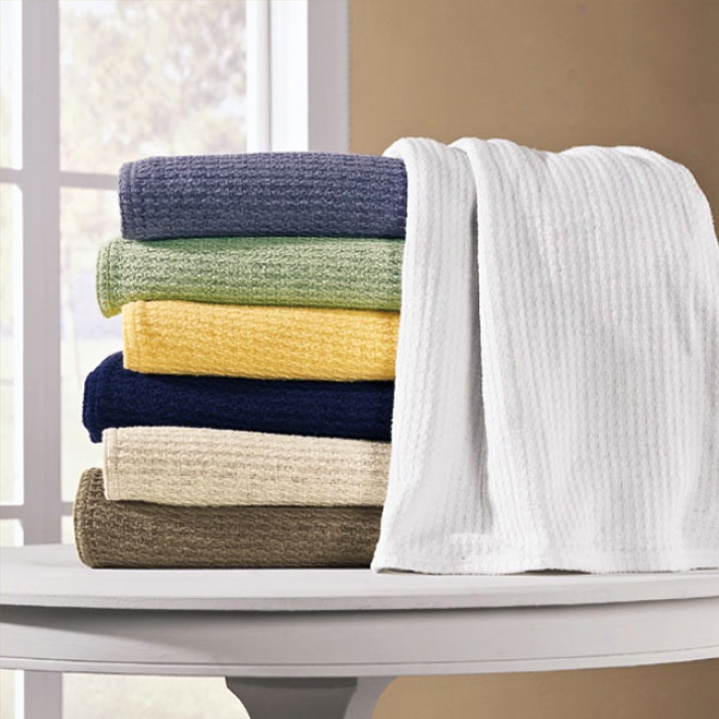 Caroline Cable-weave Cotton Blankets