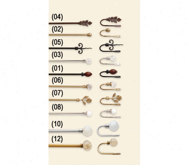 Decorative Rods And Holdbacks And Adf-a-rod Extender Set Adjustable Rods