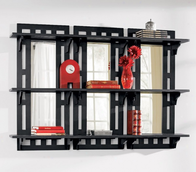 Expressions Mirrored Wall Shelf