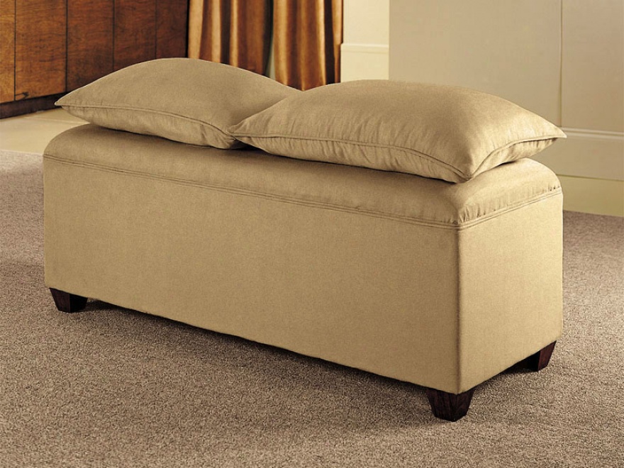 Faux Suede Storage Judge's seat Intellect hBonus Pillows
