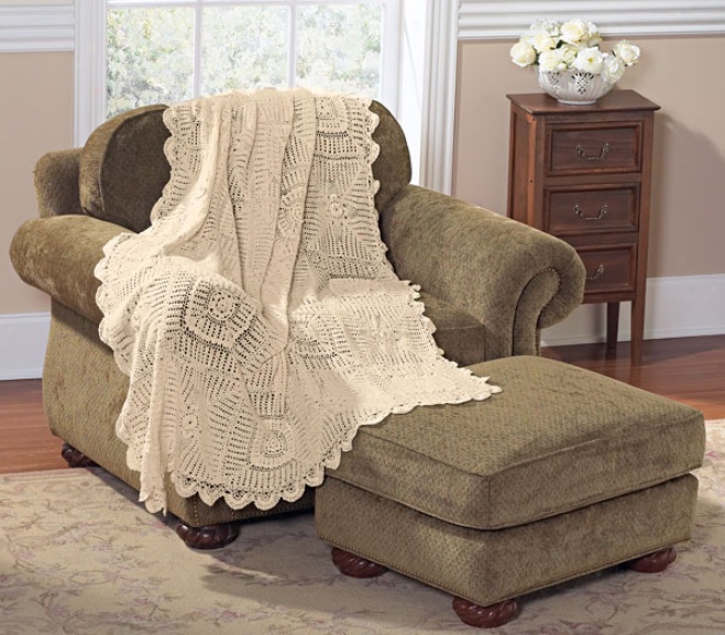 Hand-crocheted Cotton Throw