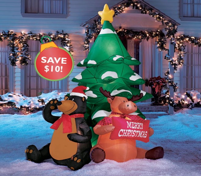 Moose, Bear, Tree Inflatable