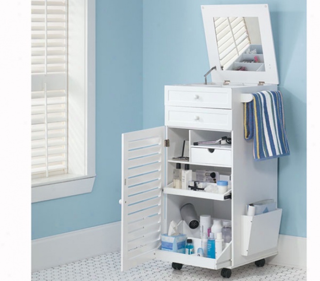 Shutter Front Bathroom Organizer