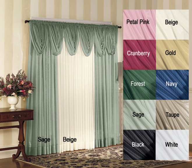 Superwide Sheer Curtains Rod Pocket Curtain Pairs