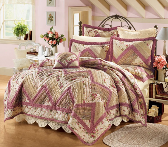 Ziggy Cotton-wool Quilt Set With Shams Quilt With Shams