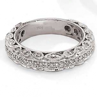 14k White Gold Diamond Band To Match 112573