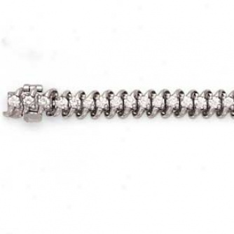 14k White Gold Diamond Bracelet
