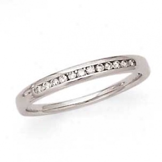 14k White Gold Machine Put Rotation Diamond Tie