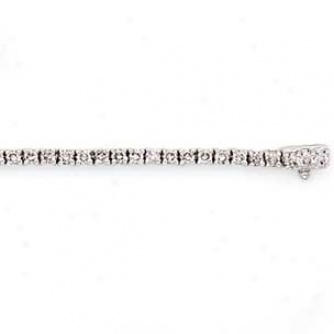 14k White Gold Petite 4 Prong Diamodn Bracelet
