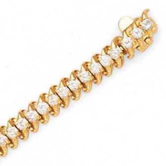 14ky Rhombus S-link Bracelet