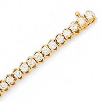 14ky Round Diamond Bracelet