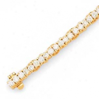 14ky In Wire Set Diamond Bracelet